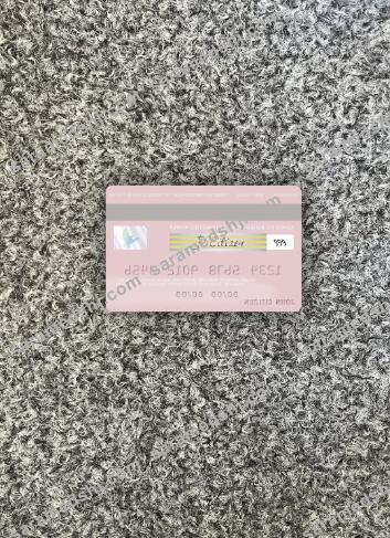 Myanmar Yoma Bank visa debit card photolook back